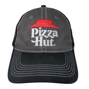 Pizza Hut Strapback Trucker Hat Black OSFA Adjustable Embroidered Employee Crew